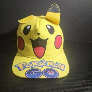 Pokémon‎ GO Hat Yellow Baseball Cap Hat strapback 3D Pikachu Ears Anime Gaming